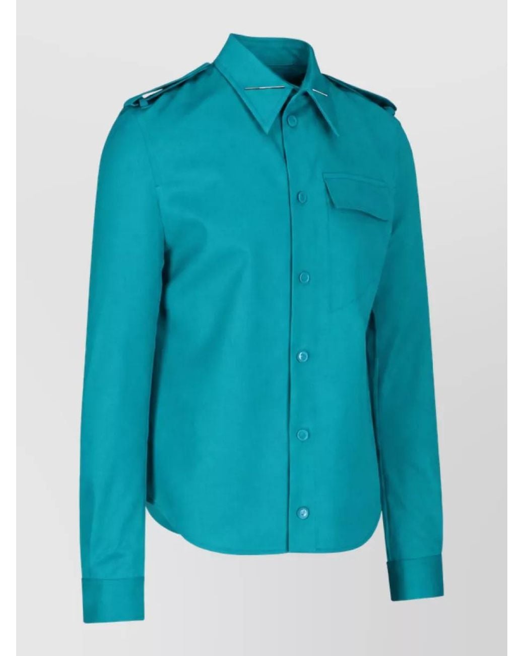 Bottega Veneta Blue Wool Dress Shirt for men