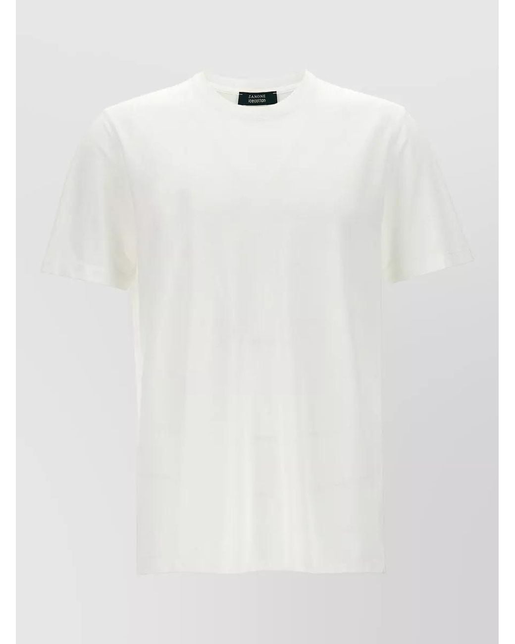 Zanone White Cotton Crewneck Short-Sleeve T-Shirt for men