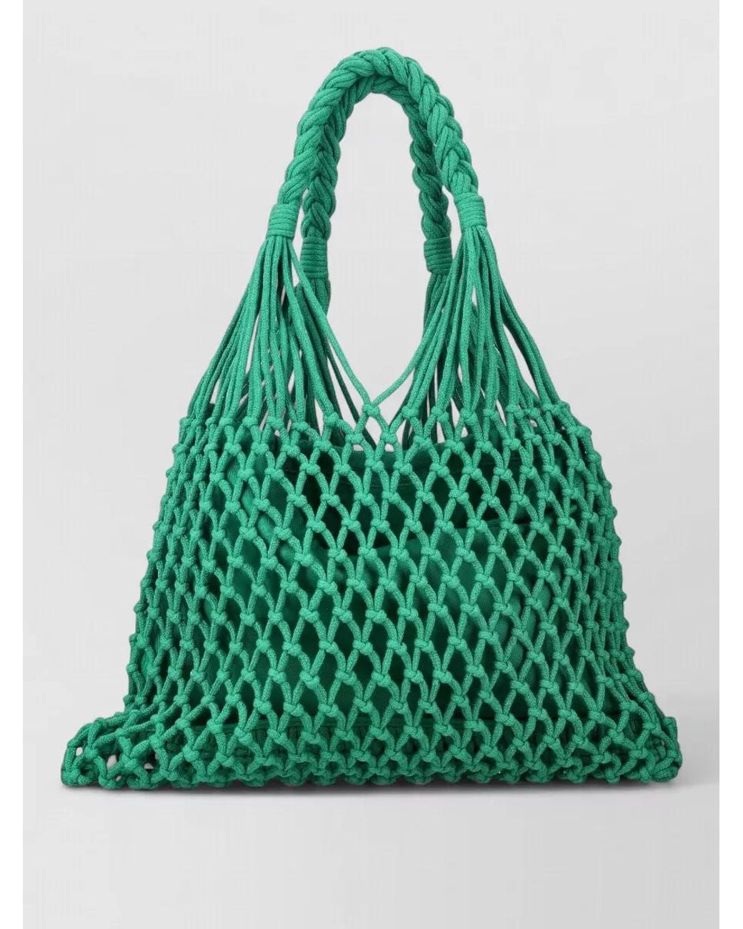 Frankie Shop Green Macrame Tote Bag