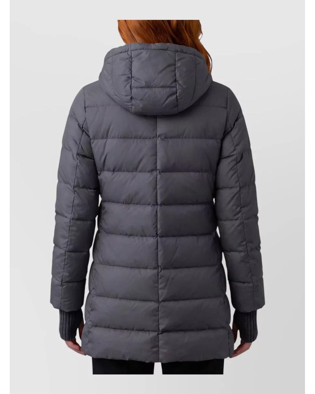 Herno Gray Down Quilted Puffer Jacket