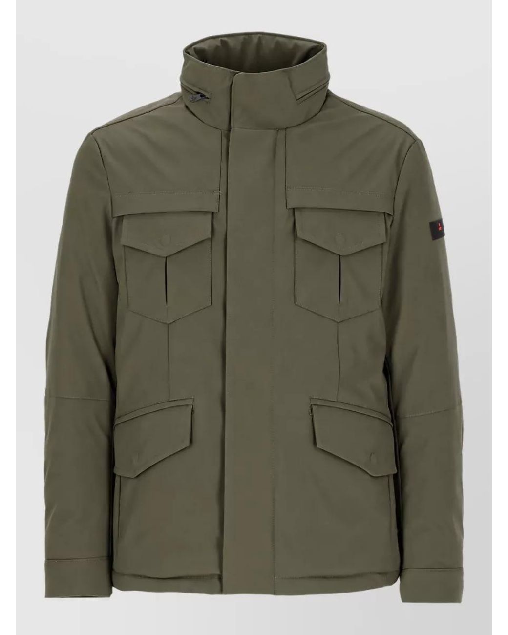 Peuterey Green High-Neck Padded Coat for men