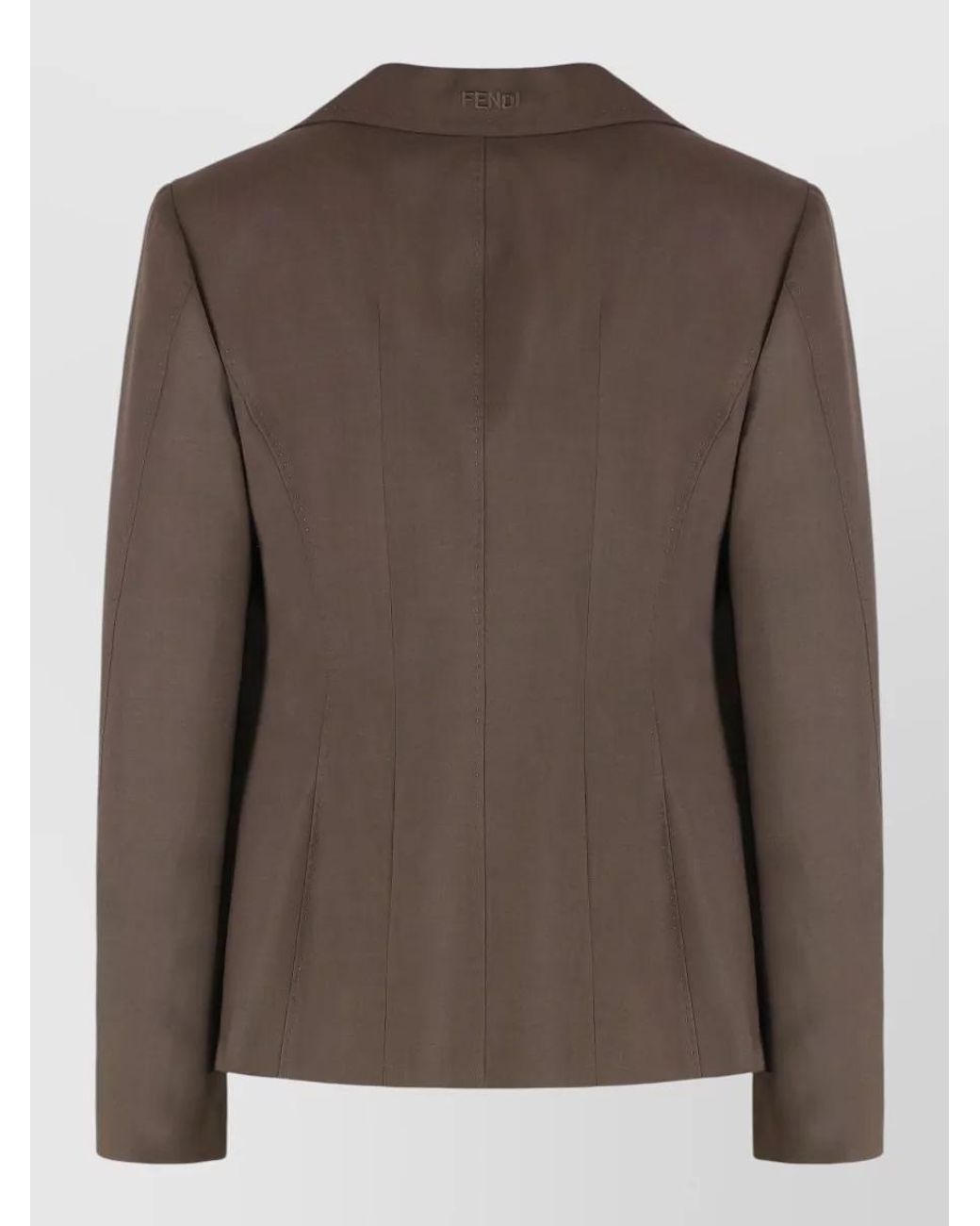 Fendi Brown Wool Mohair Blazer