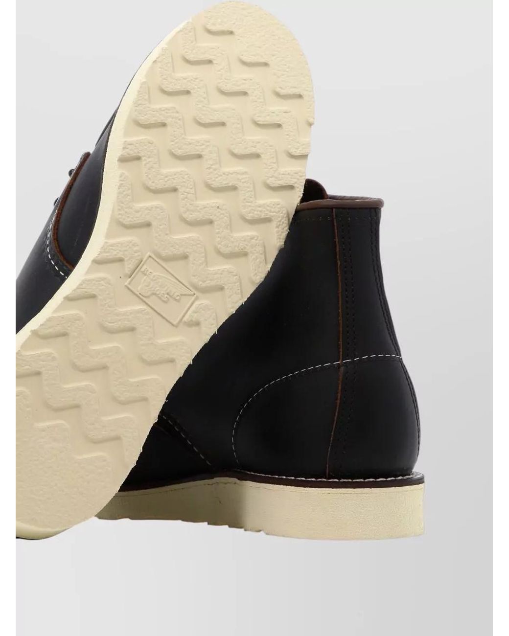 Red Wing Black Leather Classic Moc Lace-Up Ankle Boots for men