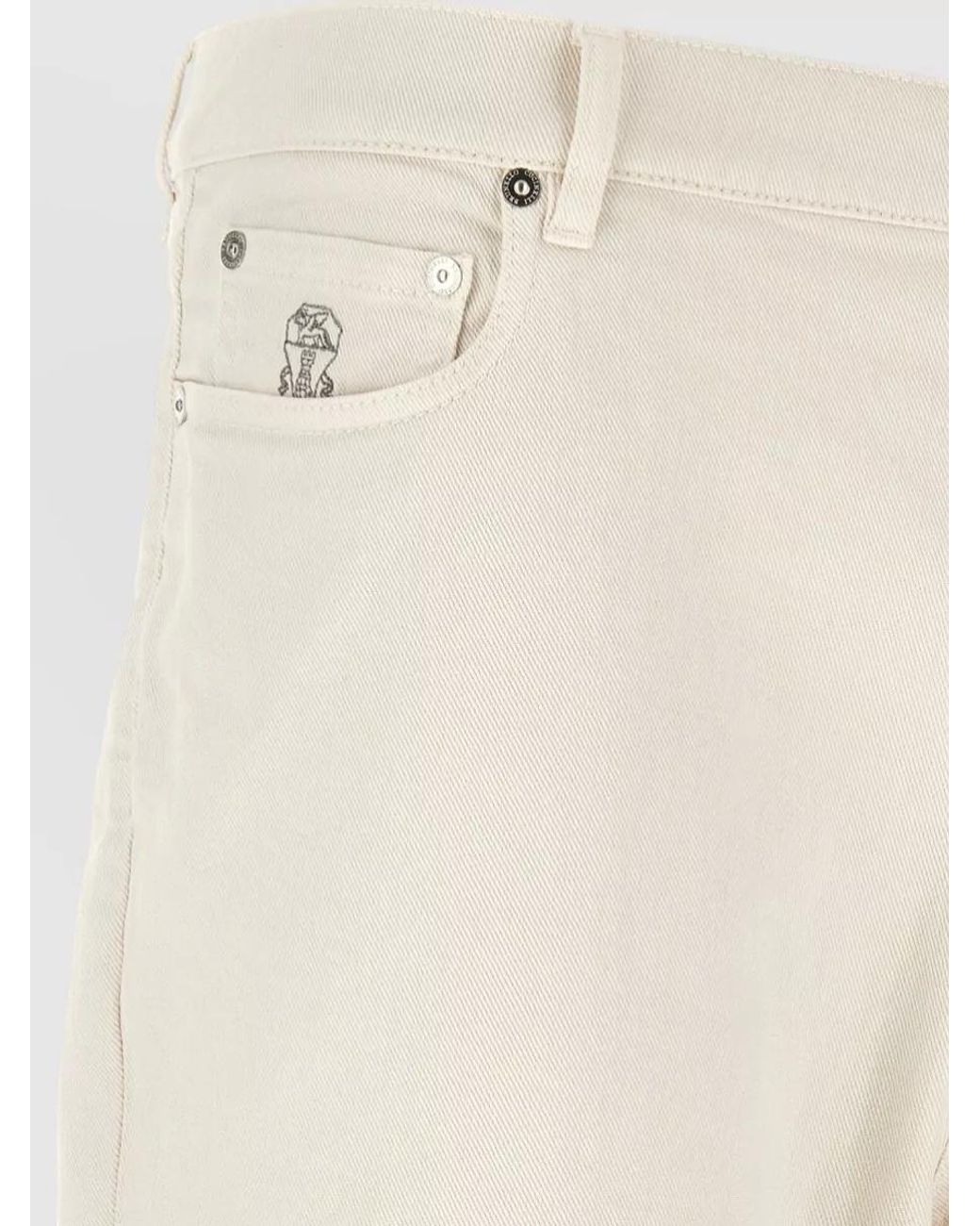 Brunello Cucinelli Natural Denim Relaxed-Fit Straight-Leg Jeans for men