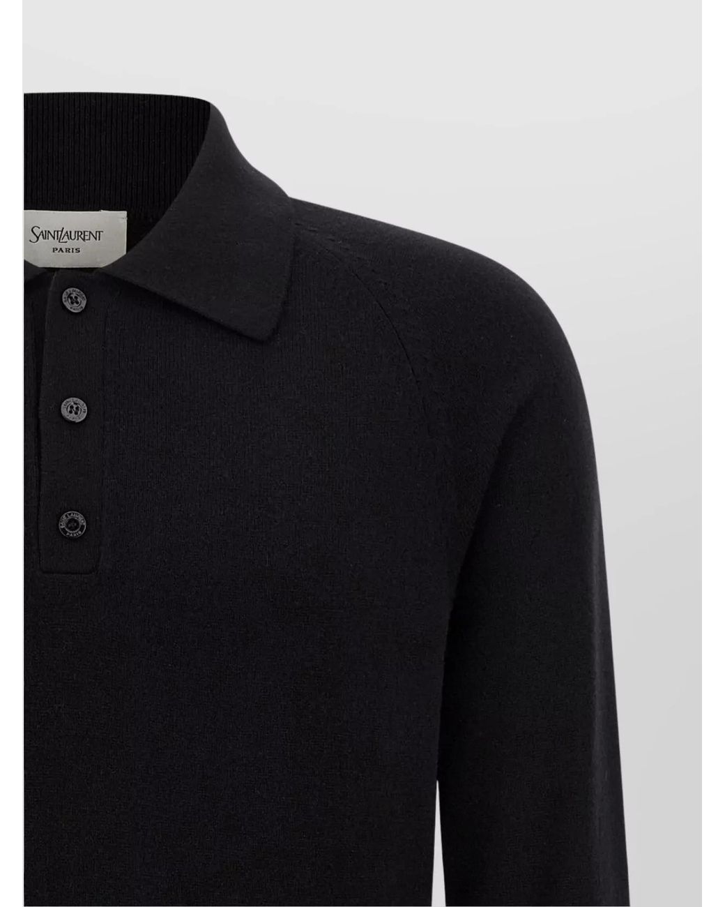 Saint Laurent Blue Wool Polo Shirt for men