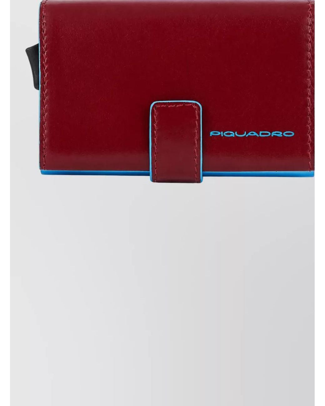 Piquadro Red Leather Card Holder for men