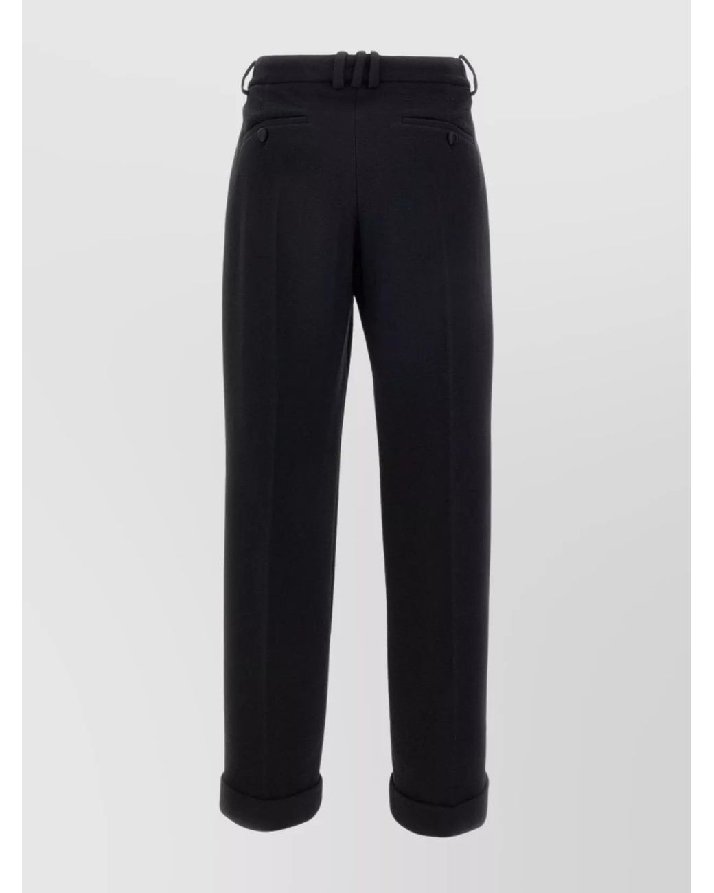 Balmain Blue Virgin Wool Tapered Trousers