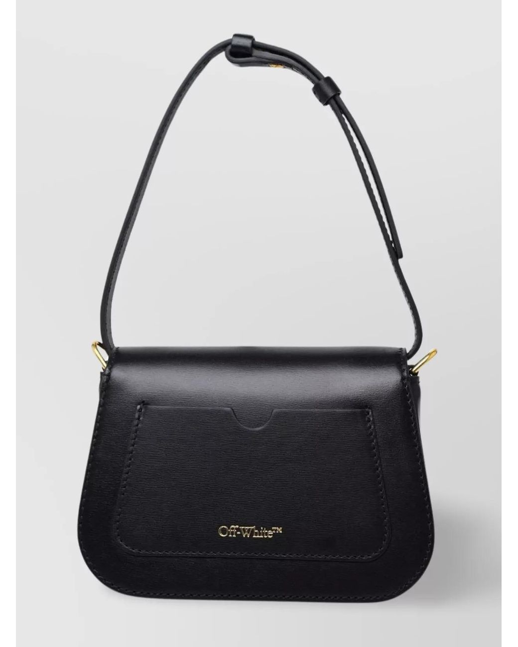 Off-White c/o Virgil Abloh Black Binder Leather Shoulder Bag