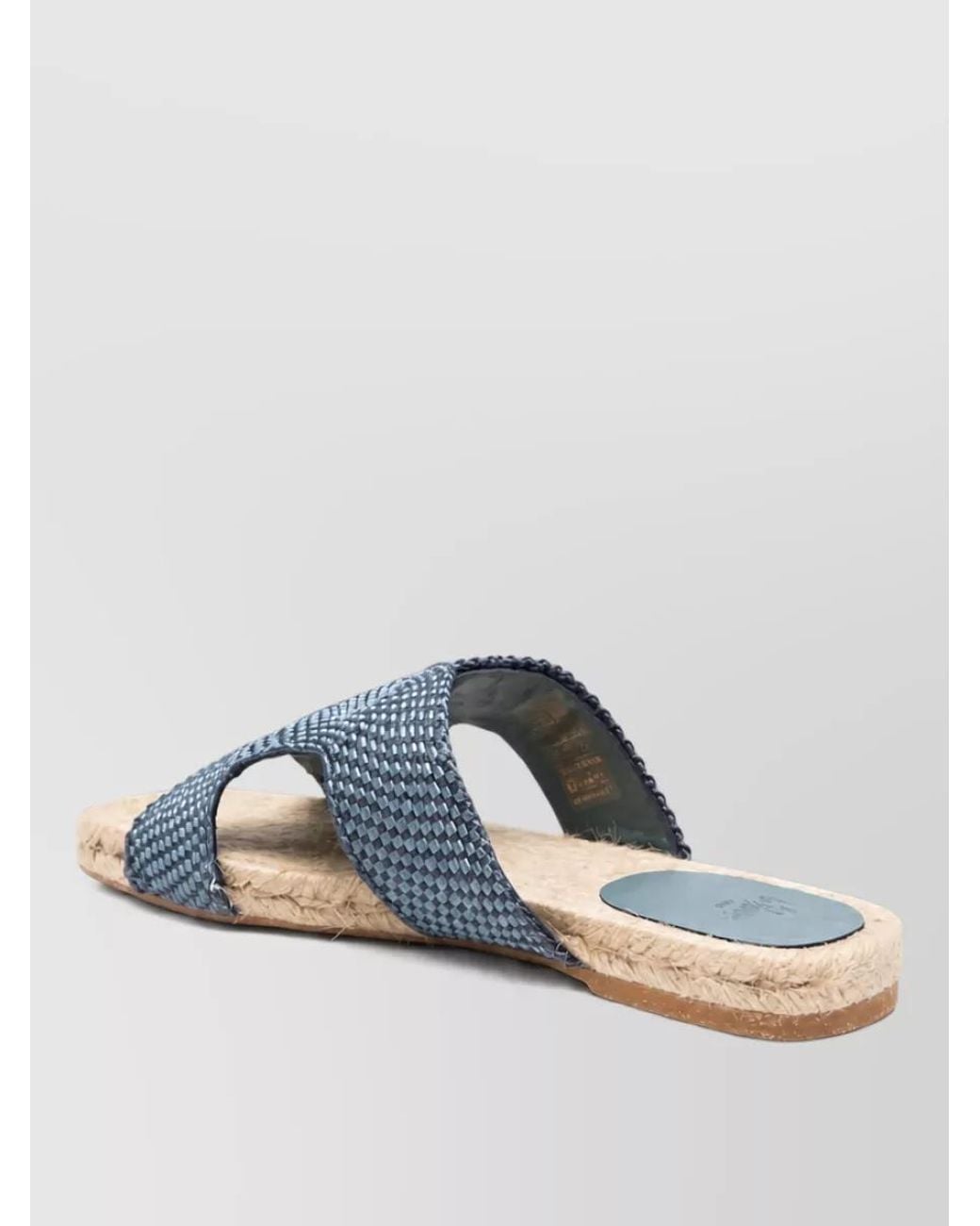 Castaner Blue Woven Flat Slides