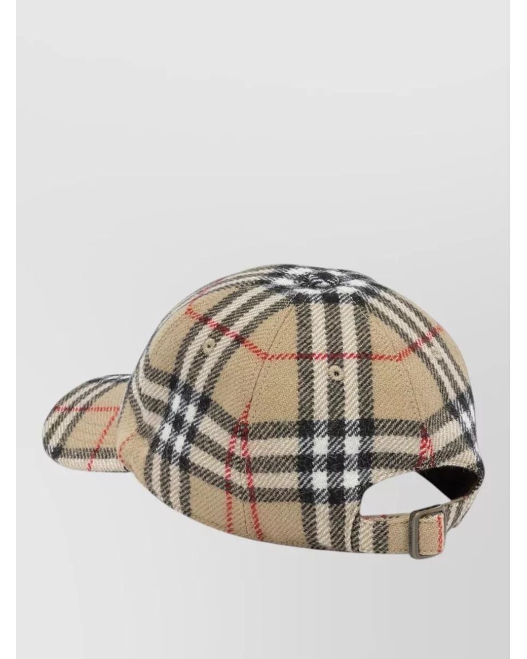 Burberry Multicolor Wool Checked Baseball Cap for men