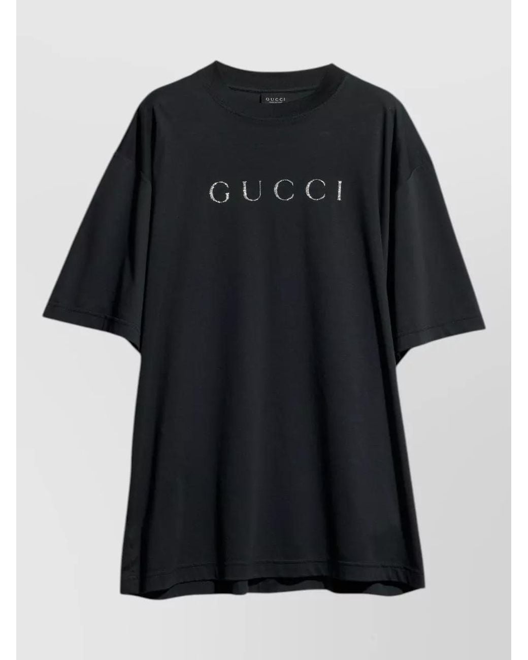 Gucci Black Cotton Logo-Print Crewneck T-Shirt