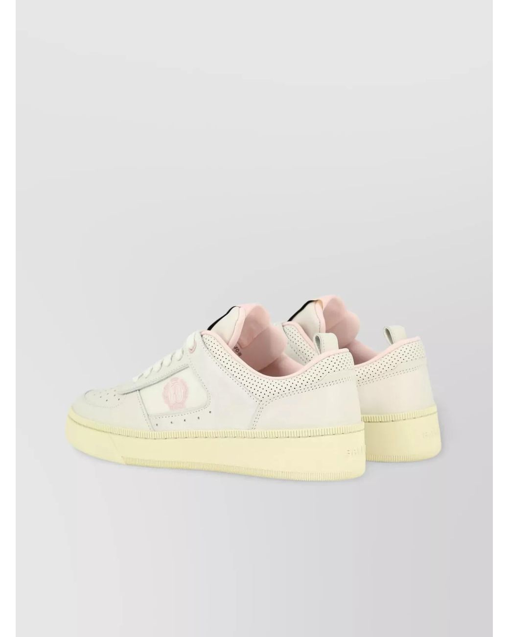 Bally Natural Perforated Pull Tab Rubber Sole Sneakers