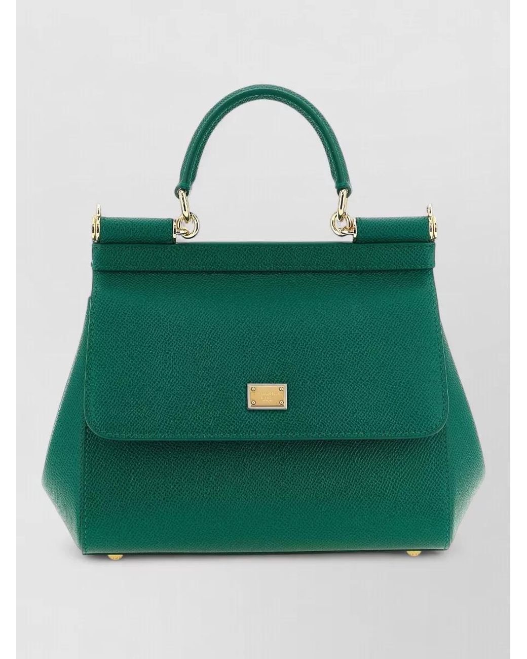 Dolce & Gabbana Green Sicily Small Leather Shoulder Bag