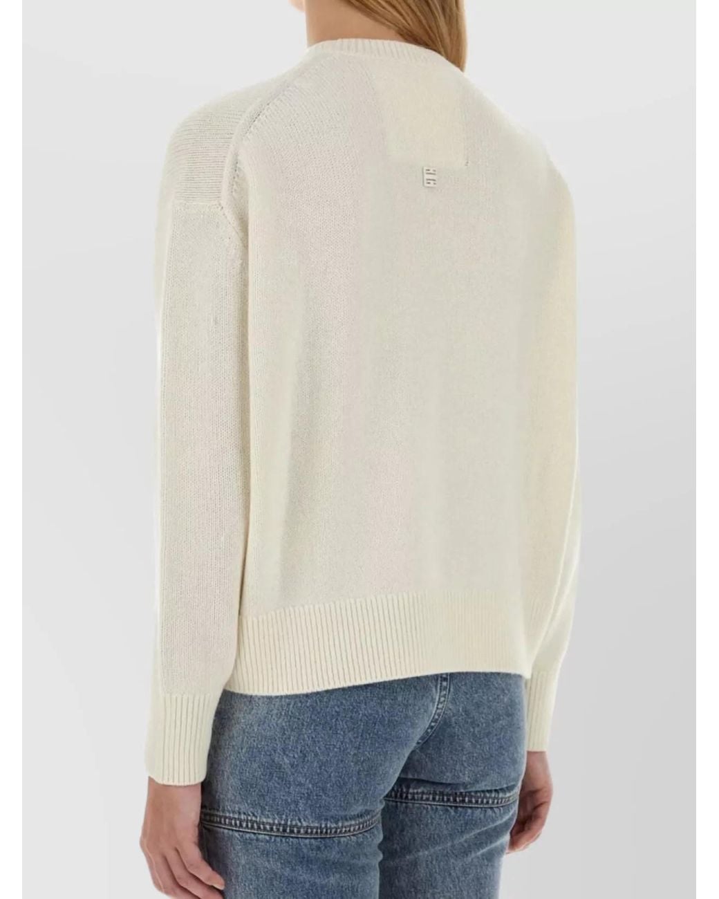 Givenchy White Loose Fit Cashmere Knitwear