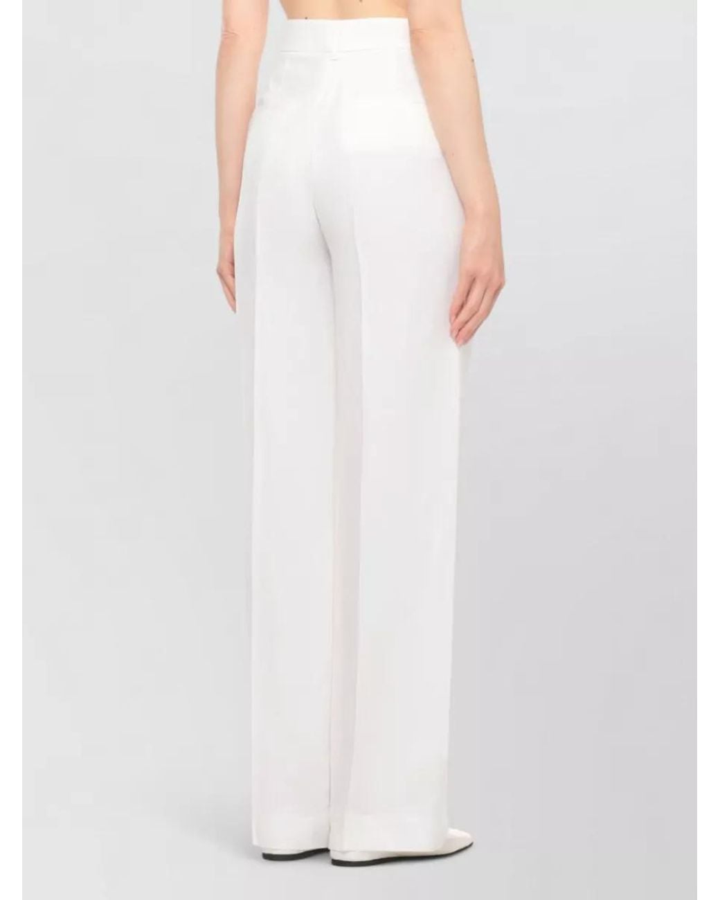 Antonelli White Wide-Leg Trousers