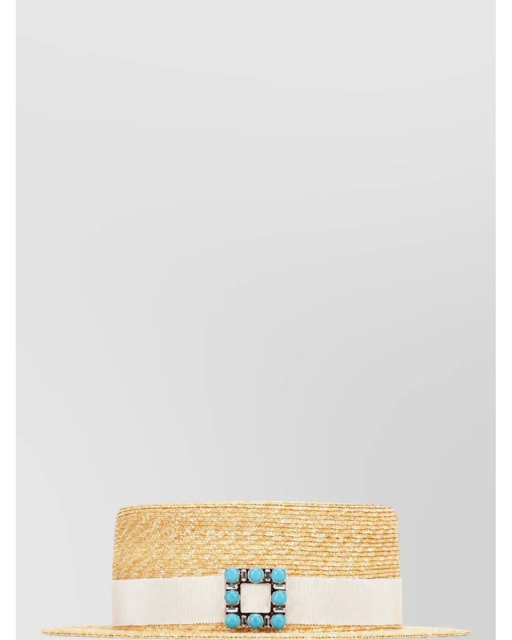 Roger Vivier Natural Tres Vivier Fedora Hat