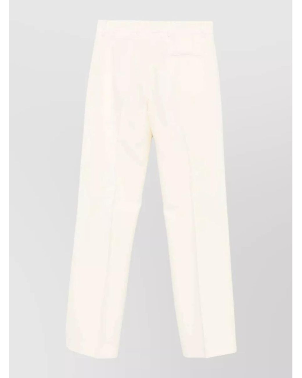 Alberto Biani White Virgin Wool Flared Tailored Trousers