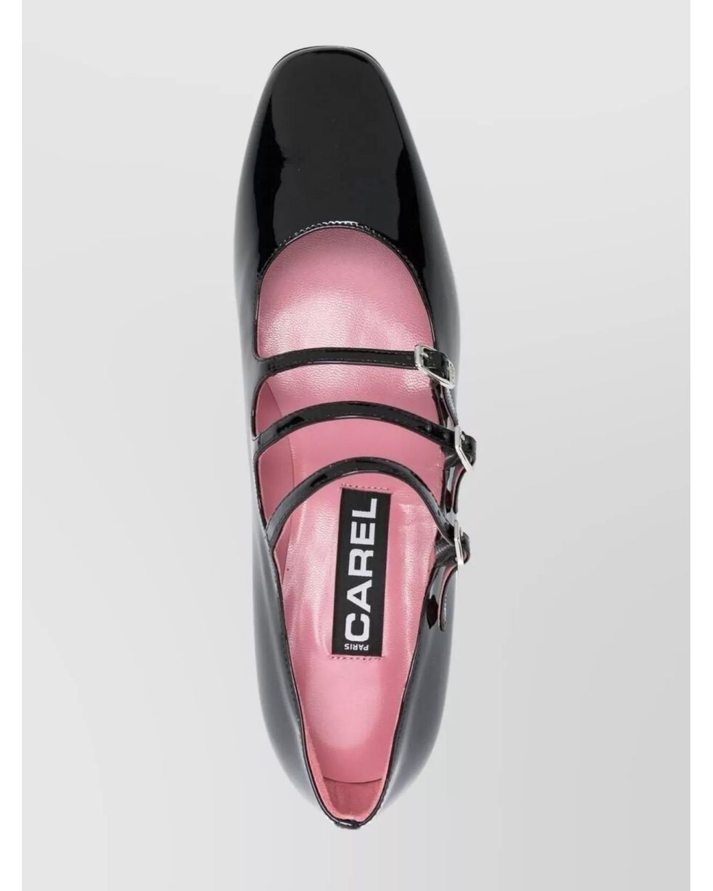 CAREL PARIS Multicolor Patent Leather Buckled Pumps