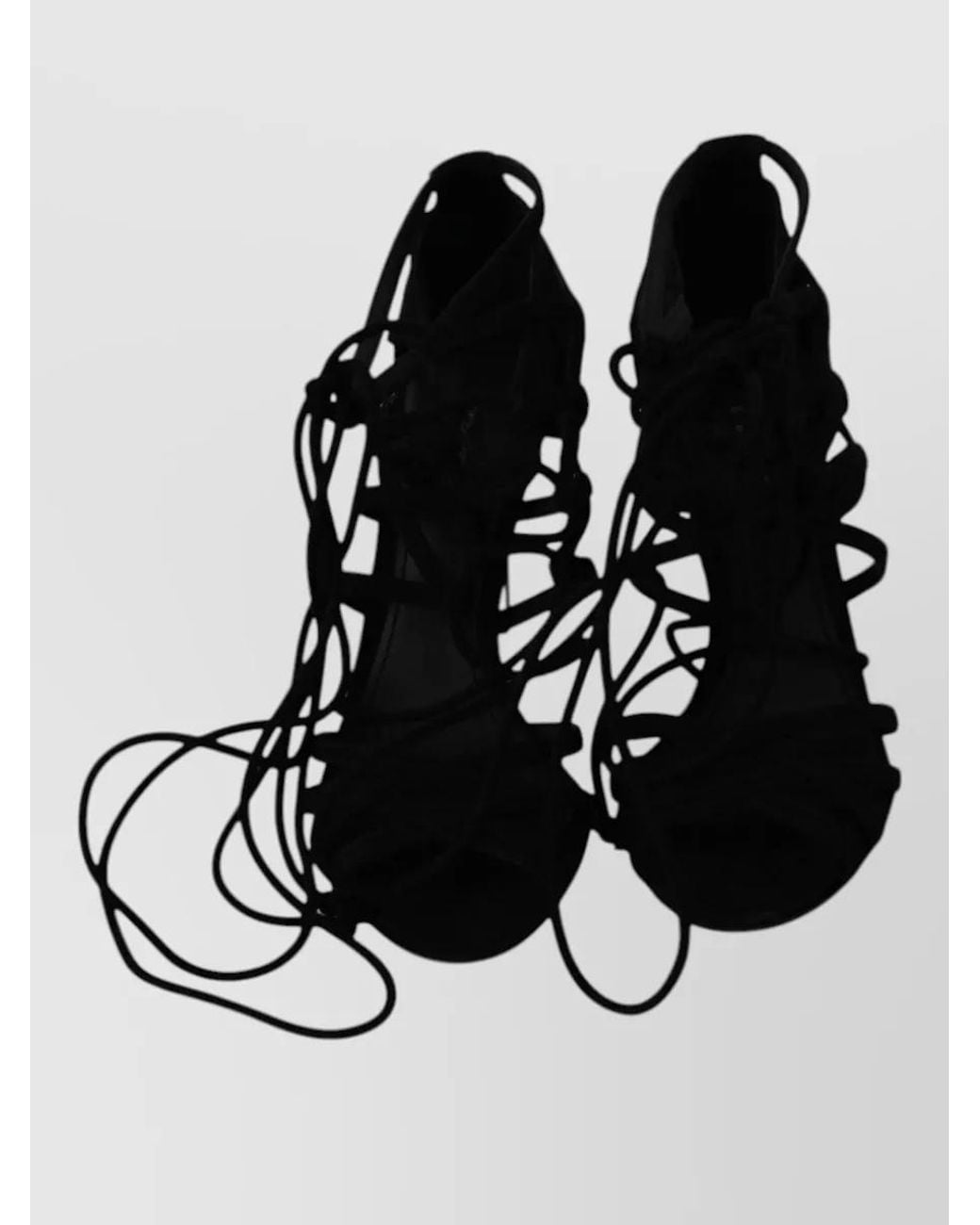 Dolce & Gabbana Black Suede Strappy Sandals