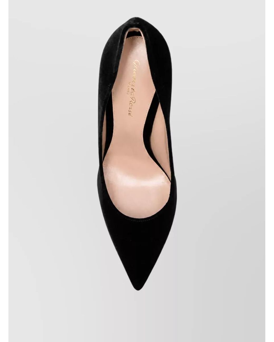 Gianvito Rossi Black Velvet Pointed-Toe Pumps