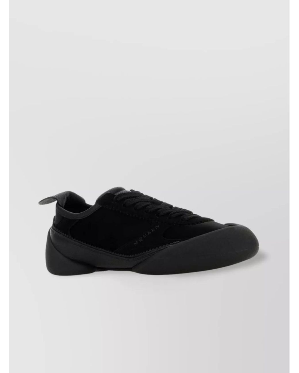 McQueen Black Suede And Fabric Low-Top Sneakers