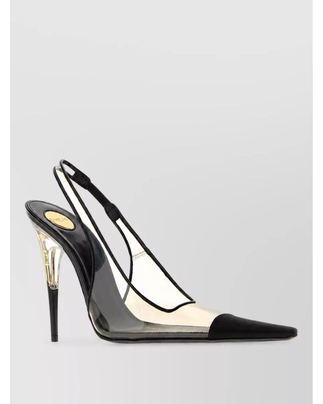 Saint Laurent Metallic Transparent Pvc Mules