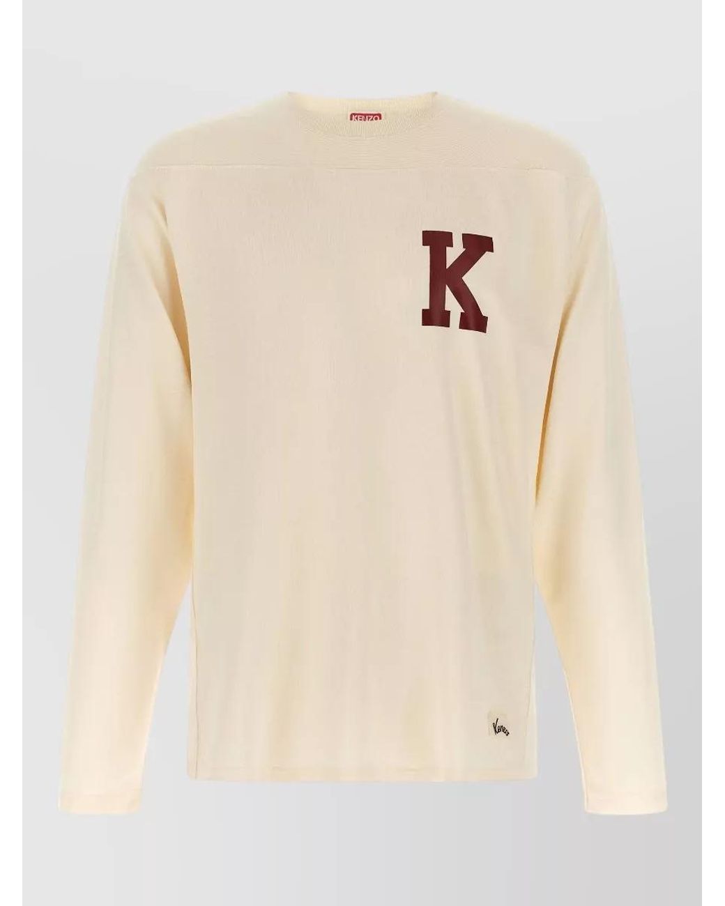 KENZO Natural Ribbed Long-Sleeve T-Shirt for men