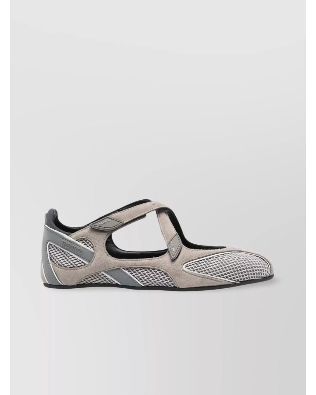 The Attico Metallic Nomad Floor 01 Mesh Ballerina Flats
