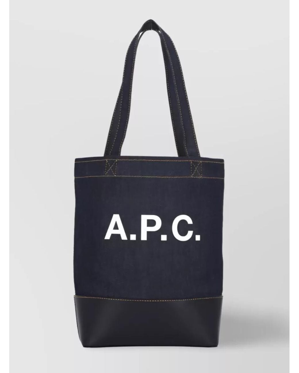 A.P.C. Blue Axel Small Cotton Tote Bag
