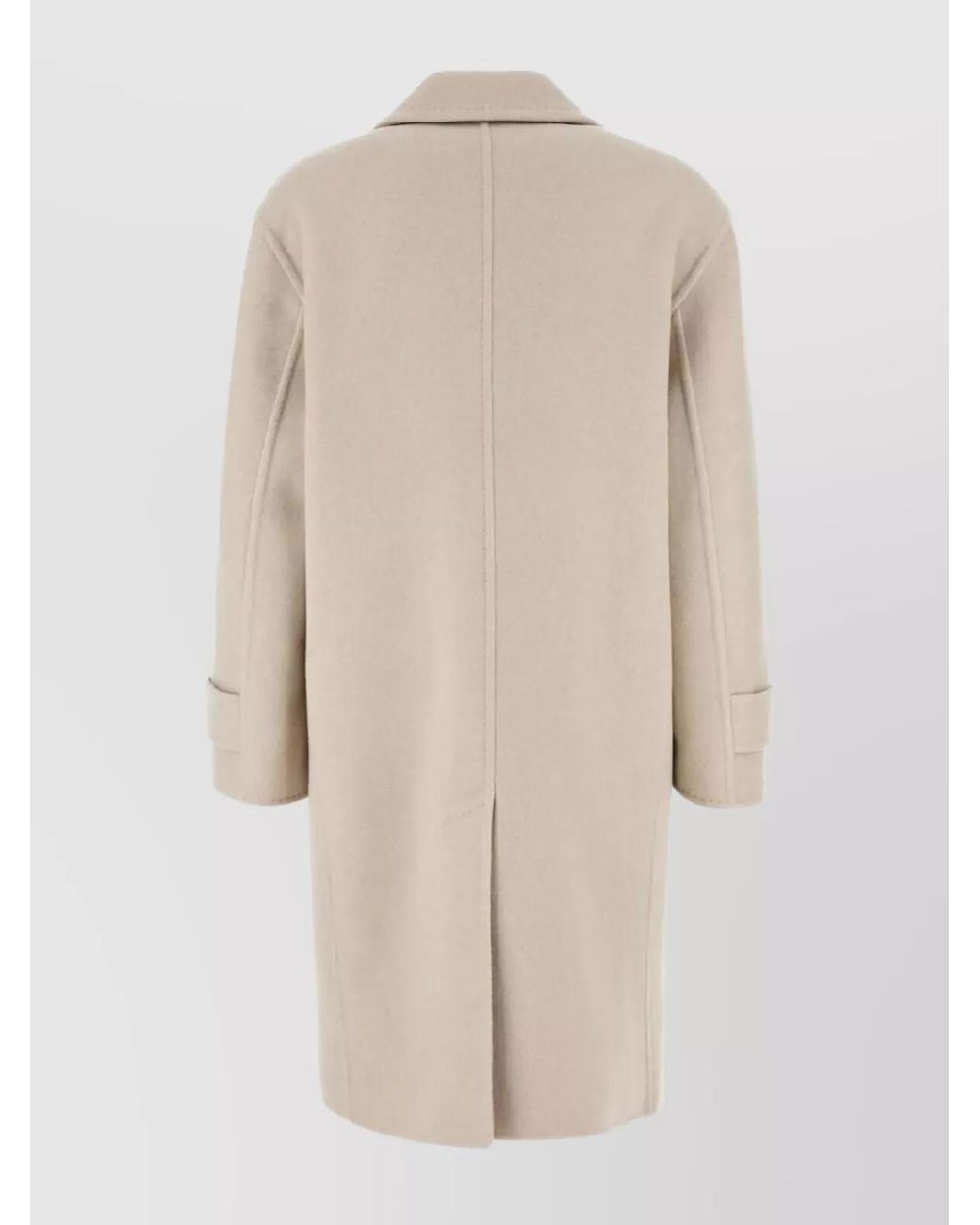 Max Mara Natural Cashmere Virgin Wool Double-Breasted Coat