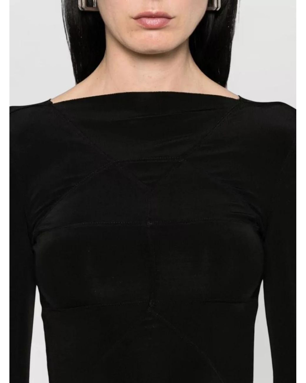 Rick Owens Black Long-Sleeve Top