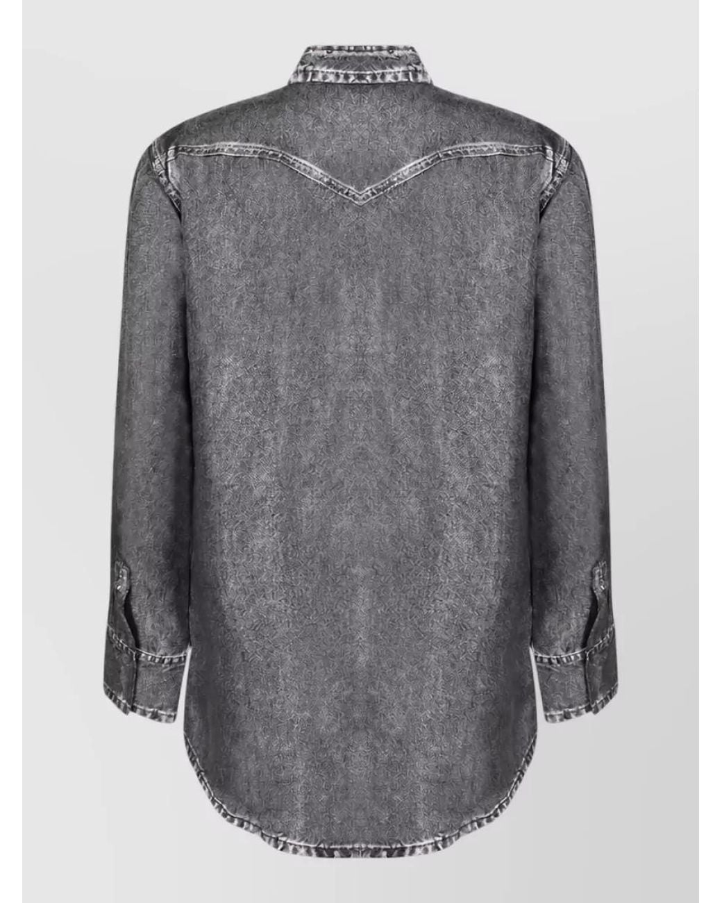Pierre Louis Mascia Gray Silk Shirt