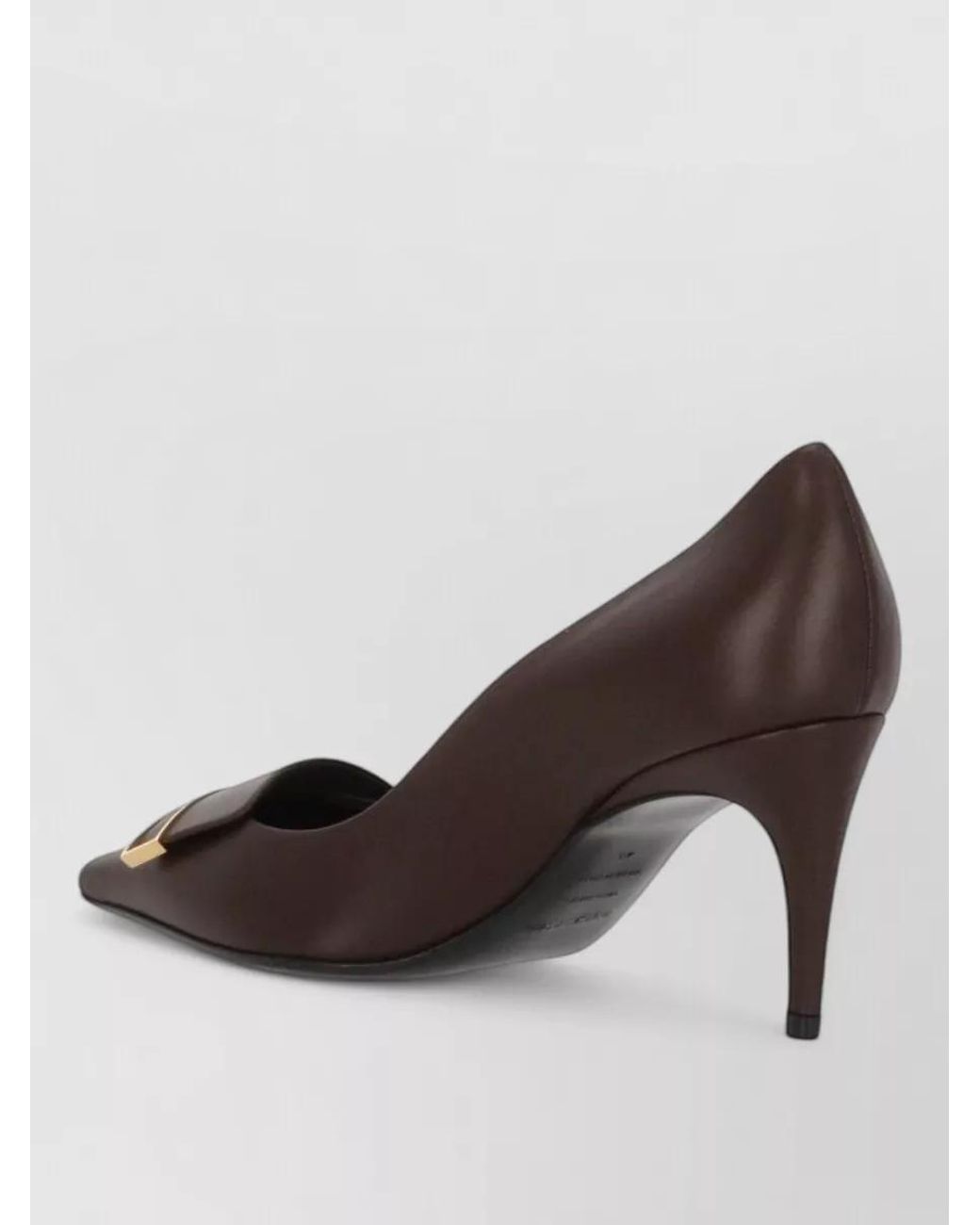 Sergio Rossi Brown Calf Leather High Heel Pumps