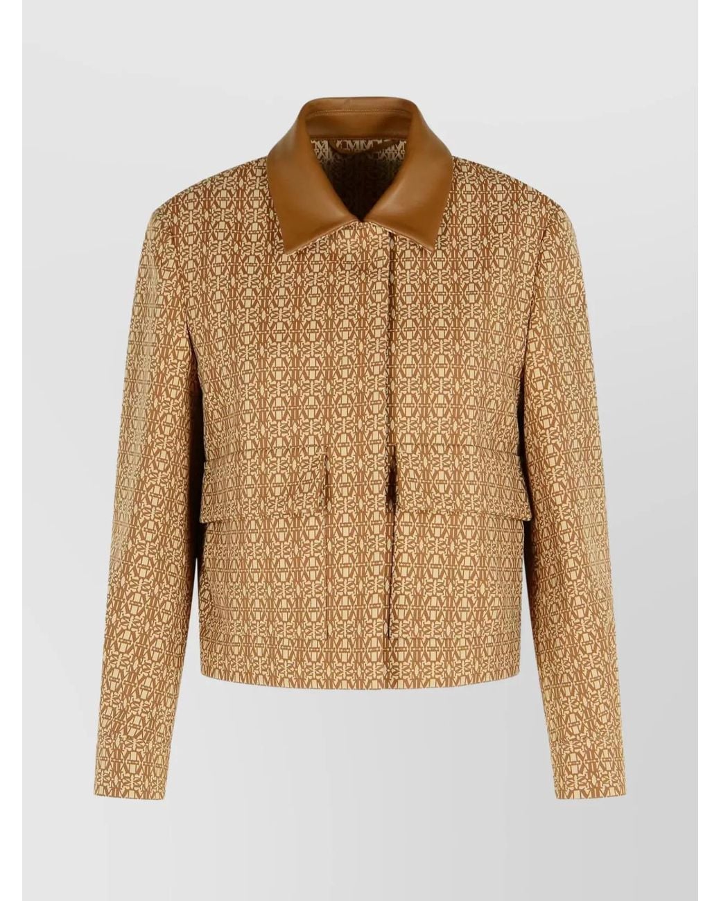 Max Mara Natural Jacquard Fitted Jacket