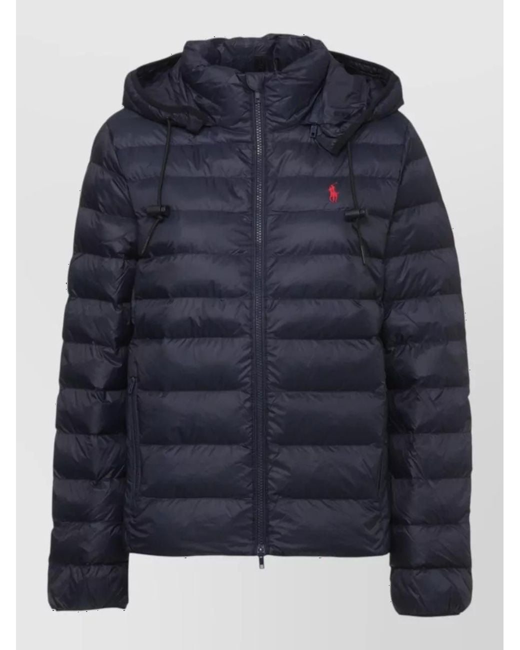 Ralph Lauren Blue Water-Resistant Packable Puff Hooded Jacket