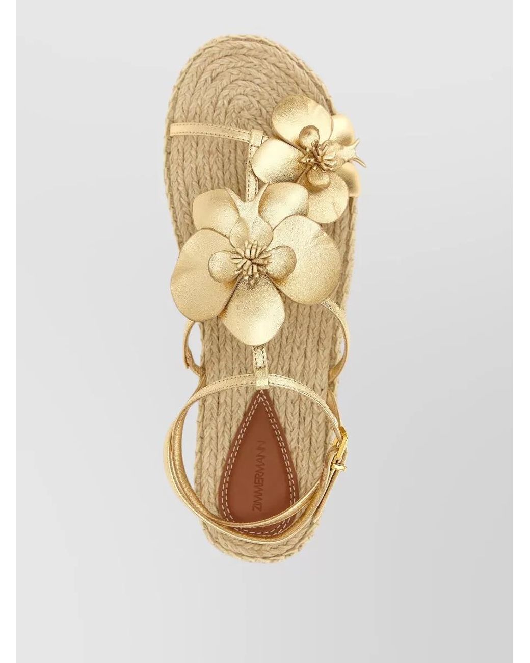 Zimmermann Natural Leather Orchid Sandals