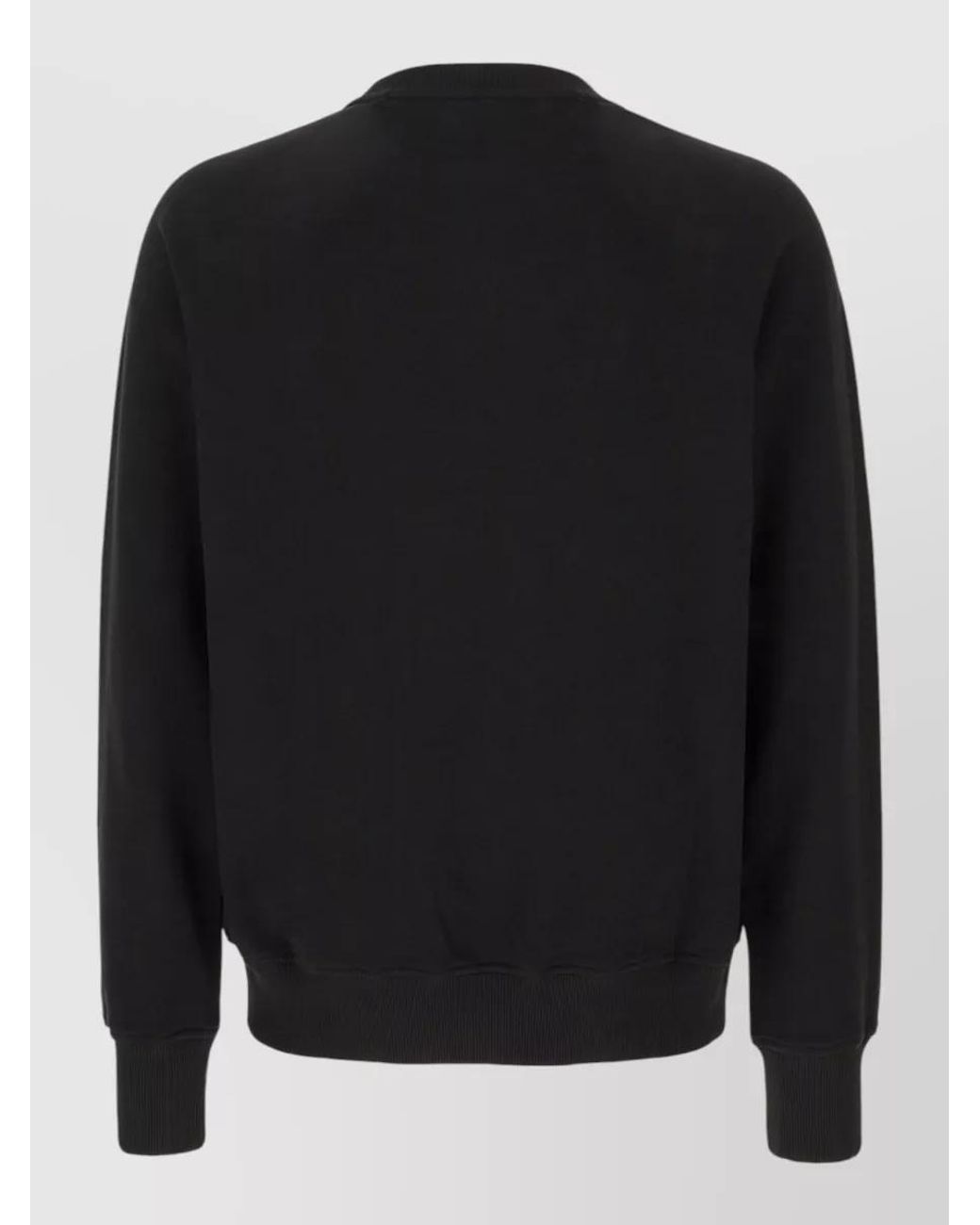 Balmain Black Cotton Logo-Embroidered Crewneck Sweatshirt for men