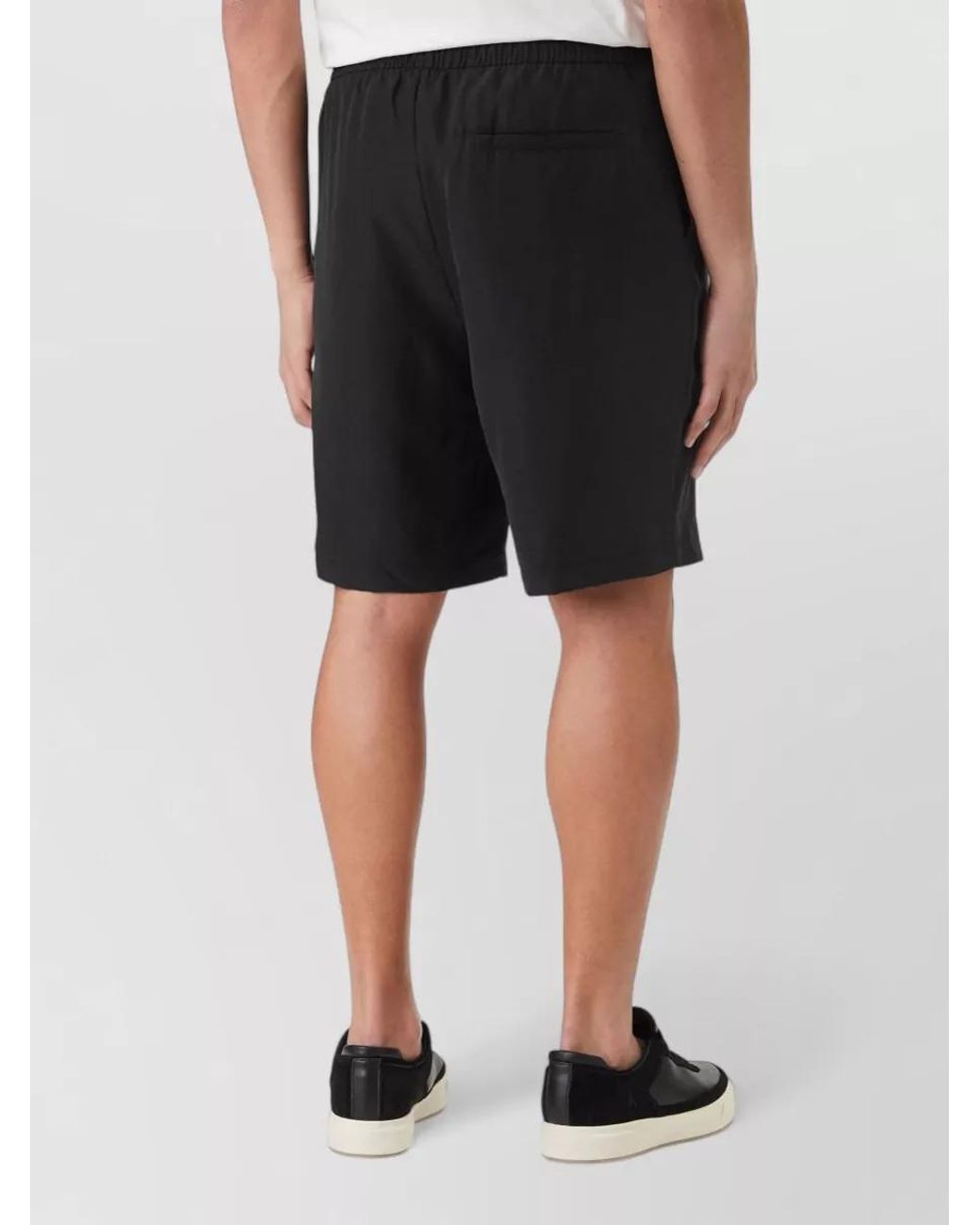 Calvin Klein Black Tencel Chino Shorts for men