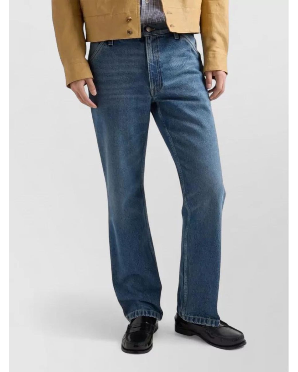 Prada Blue Denim Slim-Fit Regular-Rise Straight-Leg Jeans for men