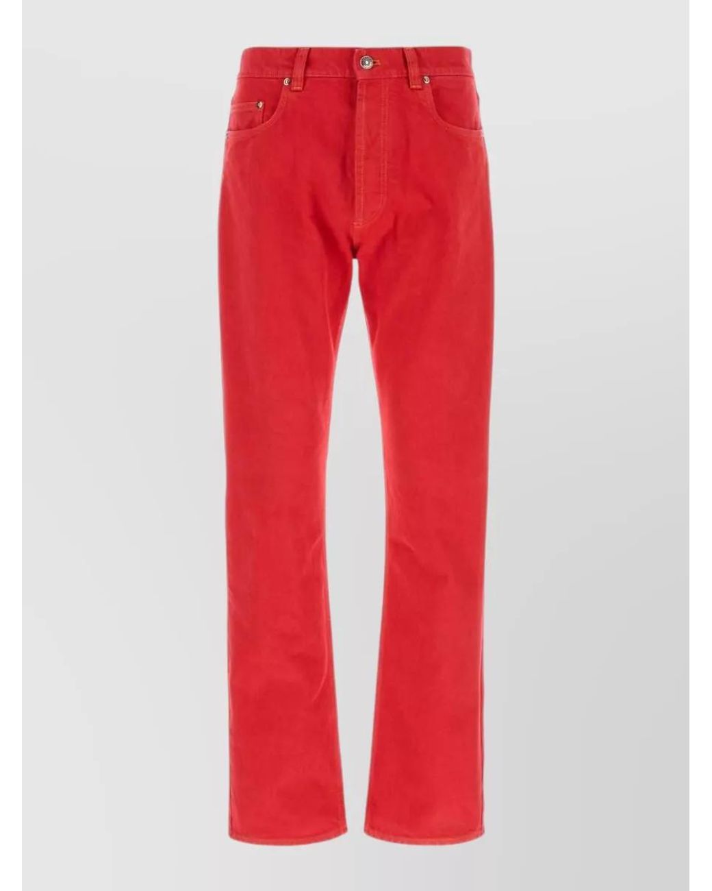 Versace Red Denim Straight-Leg Jeans for men