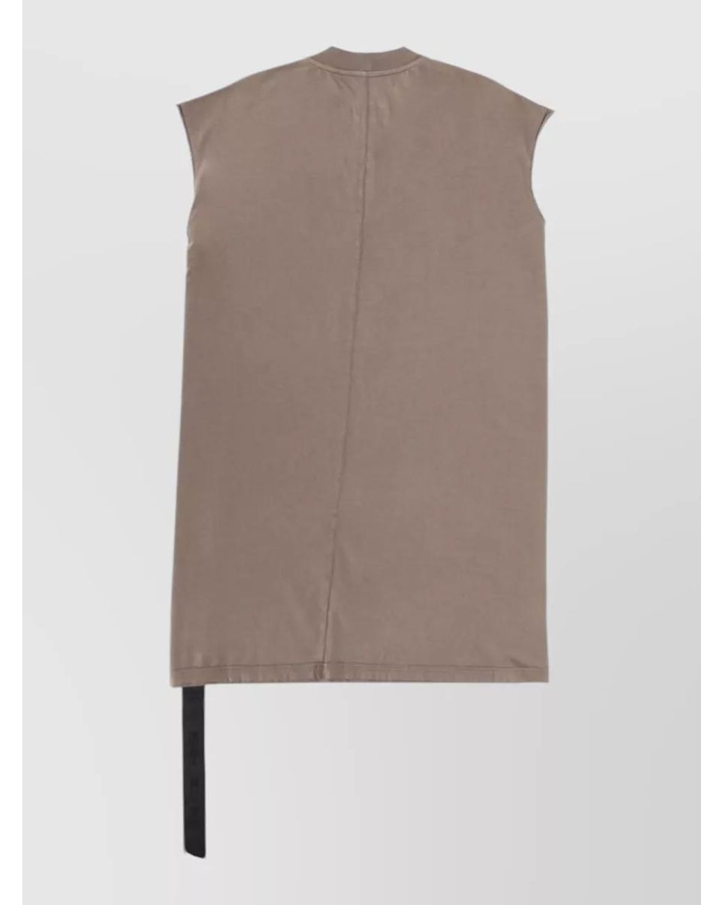 Rick Owens Brown Sleeveless Longline Cotton Tank Top for men