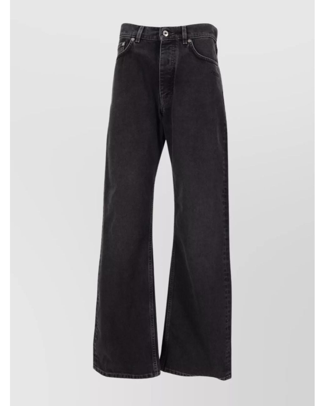 Off-White c/o Virgil Abloh Blue Cotton Wide-Leg Jeans for men