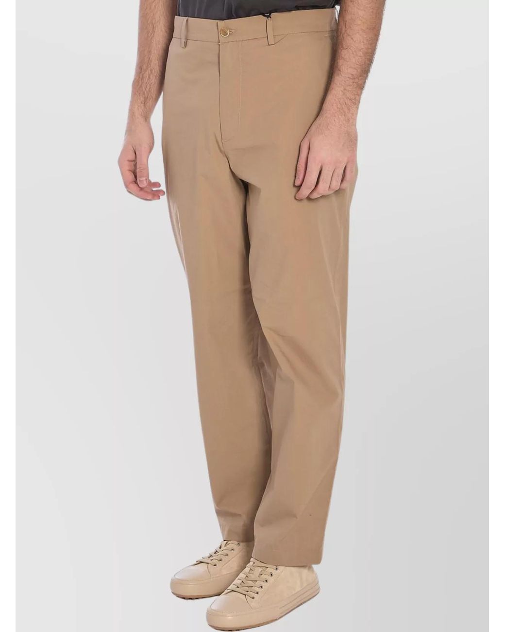 Barena Natural Cotton Mid-Rise Straight-Leg Trousers for men