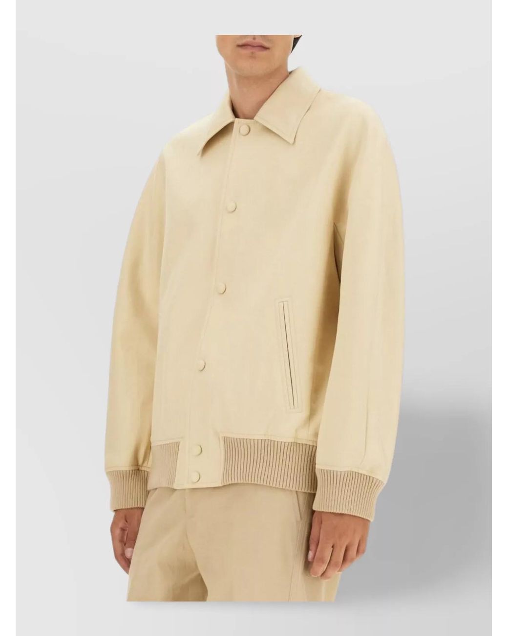 Lanvin Natural Oversized Cotton Lightweight Jacket for men