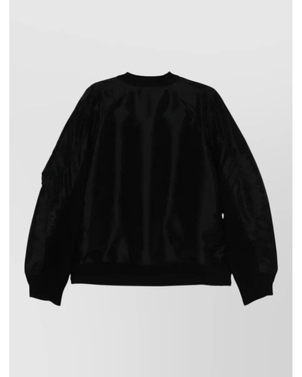 Sacai Black Bomber Jacket for men