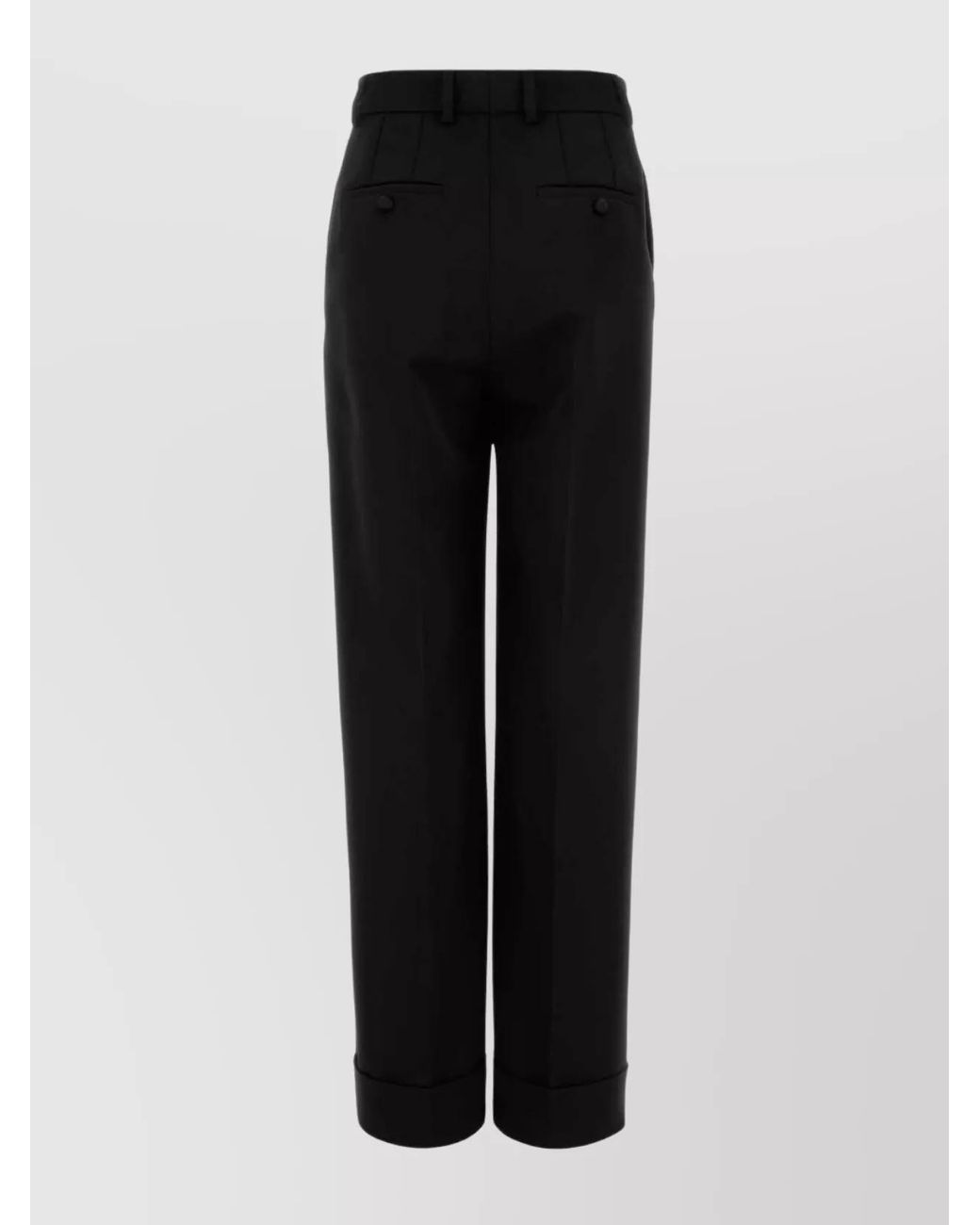 Dolce & Gabbana Black Virgin Wool Tailored Trousers