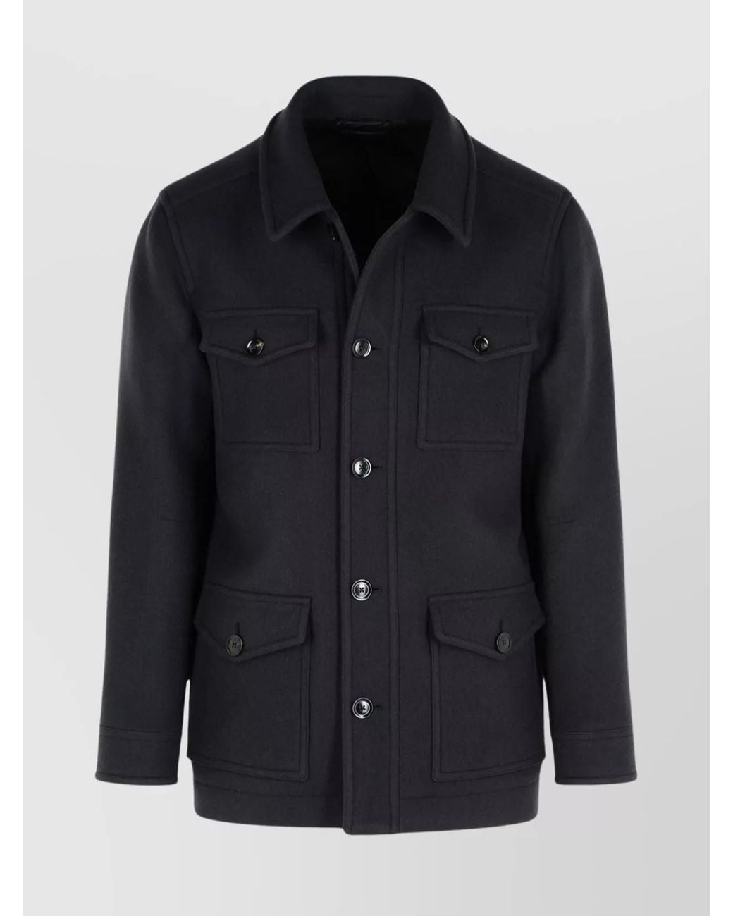 Tom Ford Blue Virgin Wool Field Jacket for men