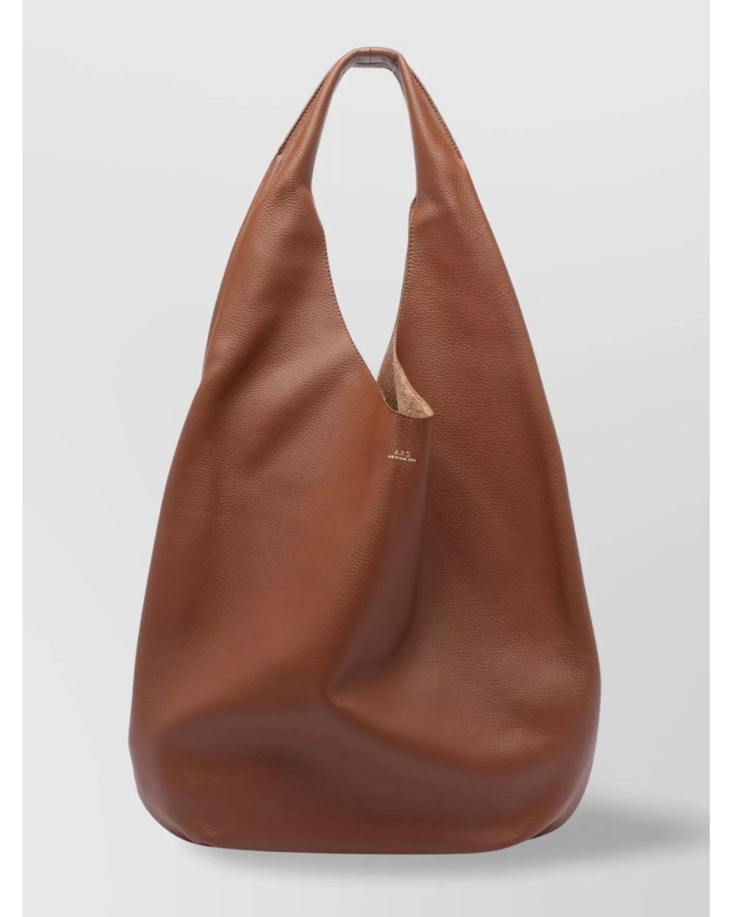 A.P.C. Brown Neige Leather Shoulder Bag