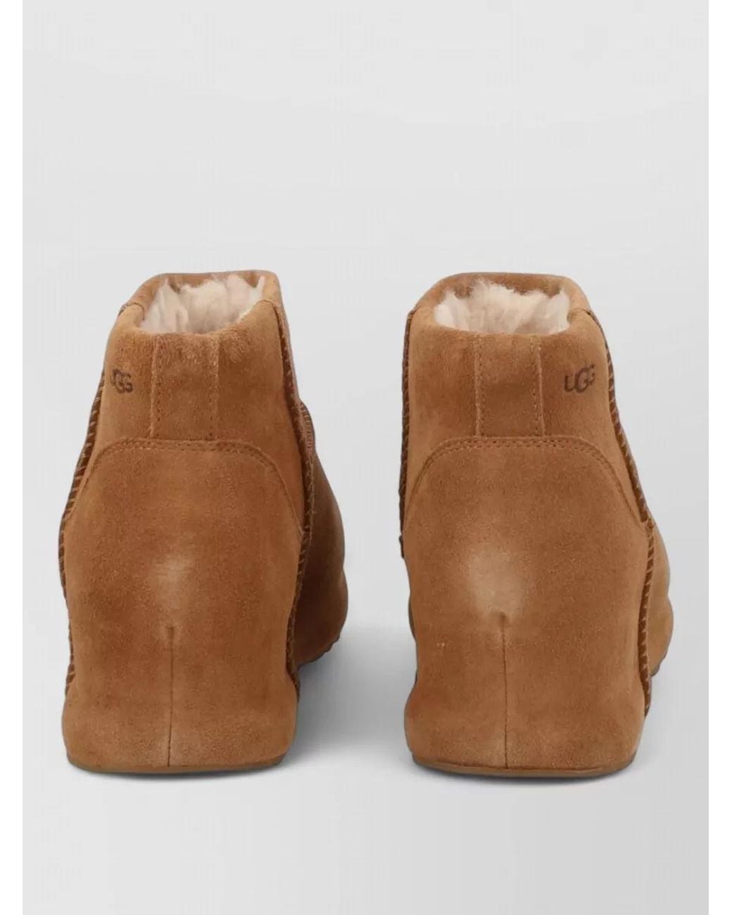 Ugg Brown Suede Leather Slippers Classic Mini Enwrap