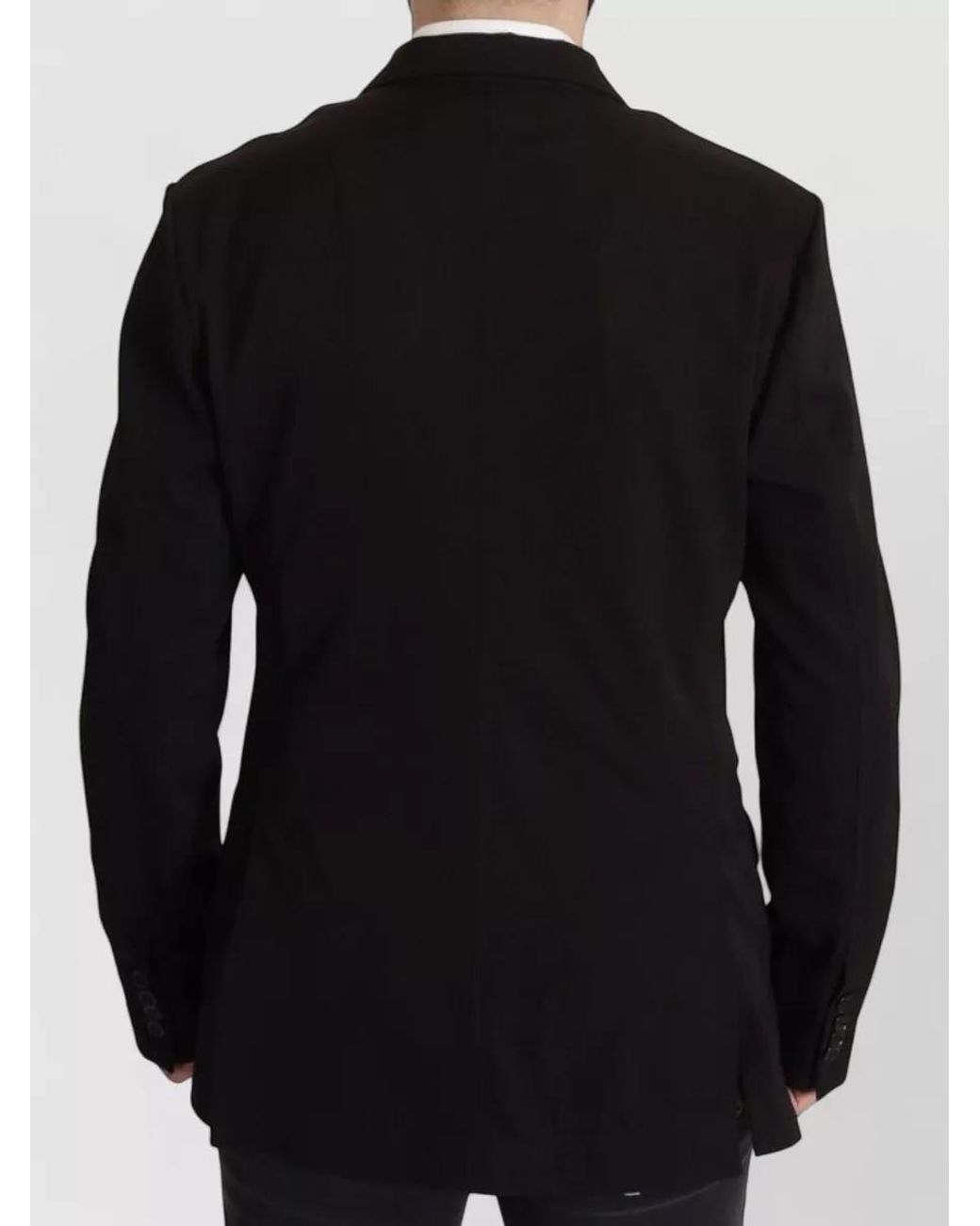 Dolce & Gabbana Black Virgin Wool Single-Breasted Blazer for men
